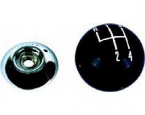 Nova Shift Knob, 4 Speed, Black, 5/16-18 Thread, 1962-1979