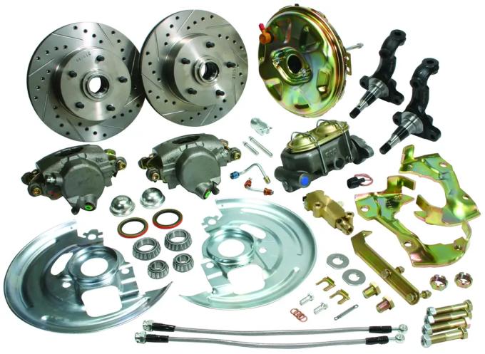 Classic Performance Complete Disc Brake Kit w/ Booster w/ OEM Stock Disc Spindles for 64-72 GM A Body 6474FBP-9