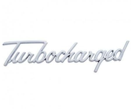 United Pacific Chrome Die-Cast "Turbocharged" Emblem S1013