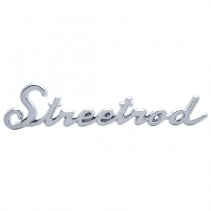 United Pacific Chrome "Streetrod" Script Emblem With Stud A6202