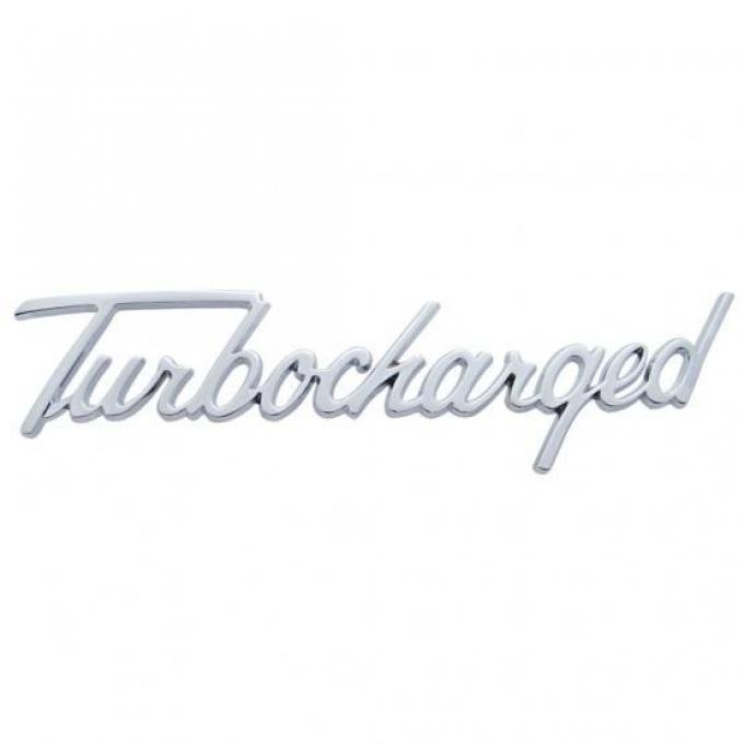 United Pacific Chrome Die-Cast "Turbocharged" Emblem S1013