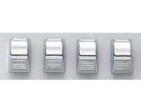 Temperature Control Knobs, Chrome, 1965-1981