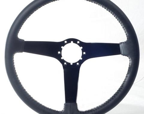 Corvette Volante OE Series Steering Wheel, with Black Spokes & Leather Grip, 1980-1982