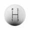 Hurst Shift Knob, 3-Speed, White 1637624