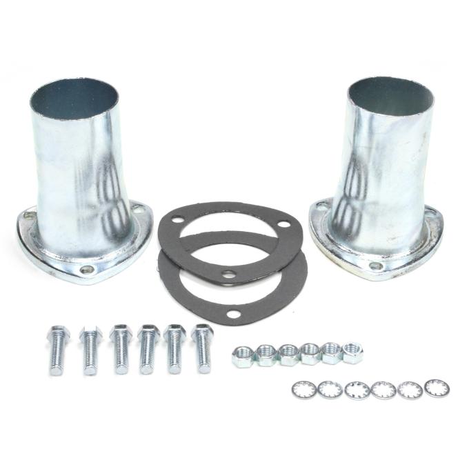 Patriot Exhaust Universal Zinc Plated Collector Reducer for 3" Collector Diameters, 2 1/2" Outlet Diameter / 5" Length / 5/16 H7238