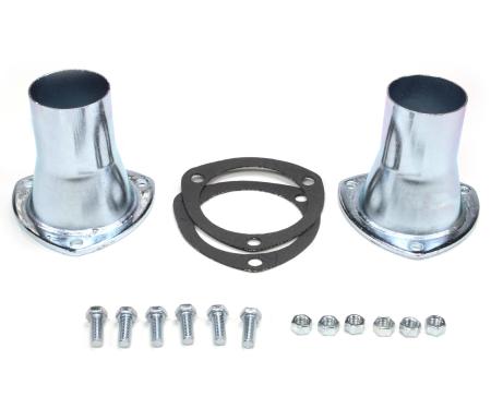Patriot Exhaust Universal Zinc Plated Collector Reducer for 3 1/2" Collector Diameters, 2 1/2" Outlet Diameter / 5" Length / 4 Gauge H7252