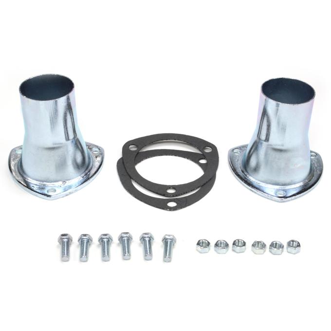 Patriot Exhaust Universal Zinc Plated Collector Reducer for 3 1/2" Collector Diameters, 2 1/2" Outlet Diameter / 5" Length / 4 Gauge H7252