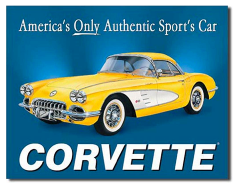 Tin Sign, CHEVY - '58 Vette