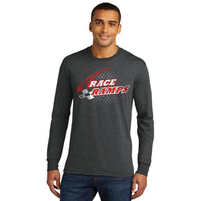 Race Ramps Checker Logo Mens Long Sleeve Crew Neck T-Shirt - XL RR-BFLS01-M-XL
