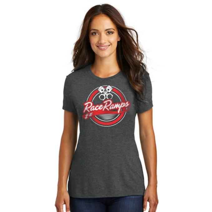 Race Ramps Circular Piston Logo Womens Short Sleeve Crew Neck T-Shirt - 2XL RR-BFSS03-L-2X