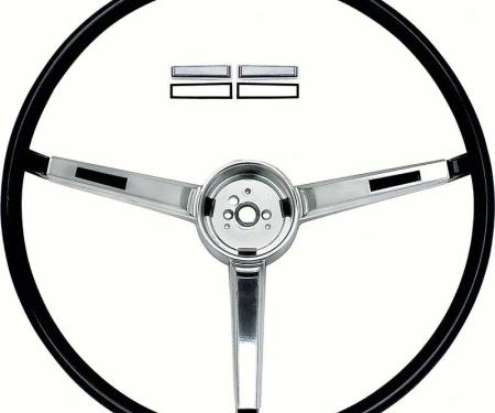AMD Steering Wheel and Shroud, Black, 67 Chevy II Nova; 67 Chevelle Malibu-SS 396-El Camino Custom X459-3467-BLK