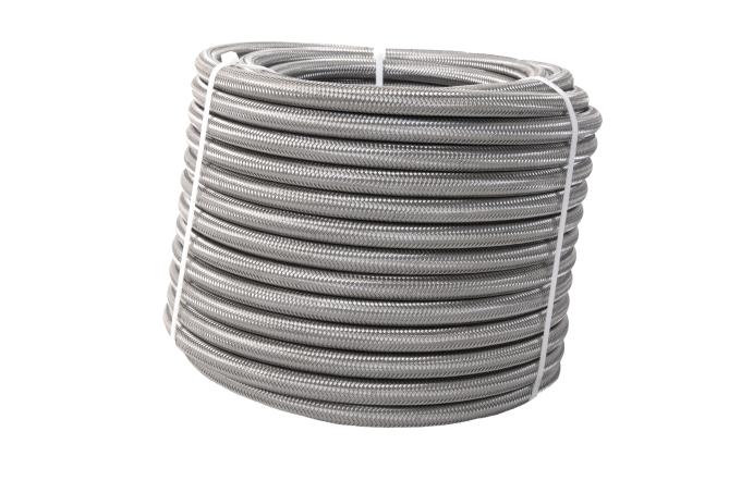 Aeromotive Fuel Line, PTFE, Stainless Braided, 4' / AN-08 15304