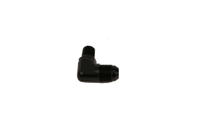 Aeromotive 1/4"-MNPT to AN-08 Elbow Fitting, 90-Deg, Black 15667