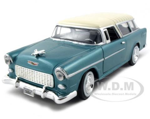 1955 Chevrolet Nomad Green 1/24 Diecast Model Car