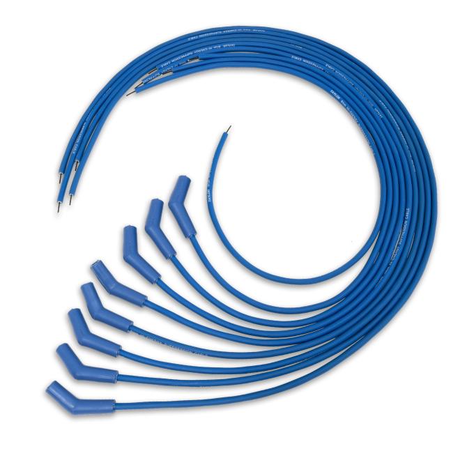Taylor Cable Universal 8mm High Energy Spark Plug Wire Set, 8 Cylinders, 135&deg; Spark Plug Boot Angle, Blue 60653