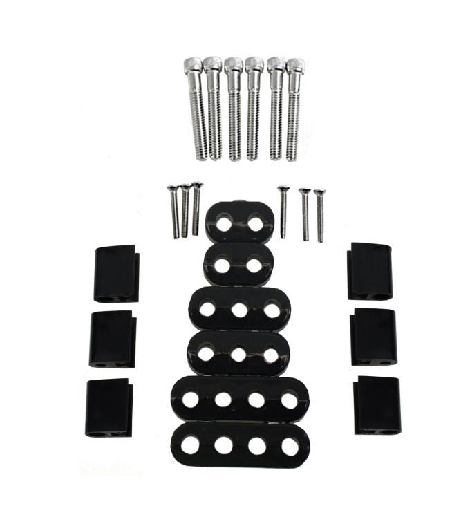 Taylor Cable Universal V8 Horizontal Wire Loom Kit, 7-8mm Spark Plug Wire Dimension, Black 42500