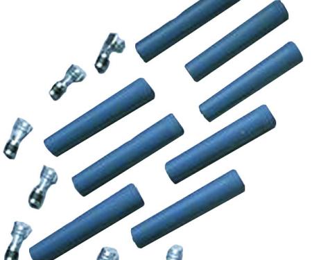 Taylor Cable Universal Silicone Spark Plug Boot/Terminal Kits, 180&deg; Spark Plug Boot Angle, Blue 46063