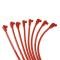Taylor Cable Chevy Small Block Race Fit 10.4mm 409 Series Spark Plug Wire Set with Under Headers HEI Fitment, Red, 90&deg; Spark Plug Boot Angle 79230