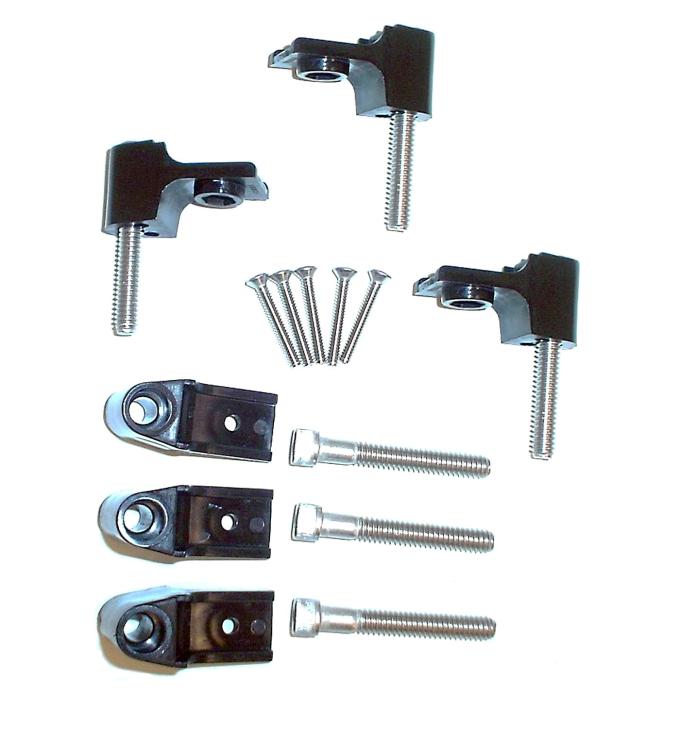 Taylor Cable Chevy Big Block/Most Ford Mounting Brackets for Clamp Style Wire Separators, Horizontal Orientation, Black 42702