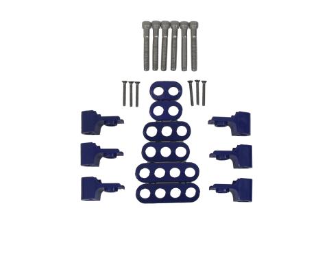 Taylor Cable Universal V8 Horizontal Wire Loom Kit, 10.4mm Spark Plug Wire Dimension, Blue 42561