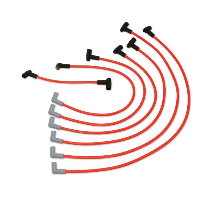 Taylor Cable 2007-11 Jeep Wrangler JK 3.8L V6 8.2mm Thundervolt Spark Plug Wire Set, Red, 180&deg; Spark Plug Boot Angle 84218