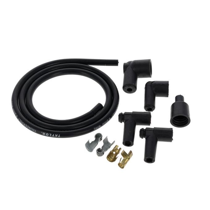Taylor Cable Universal 8.2mm Thundervolt Spark Plug/Coil Wire Repair Kits, Coil Wire Kit, Black 45109