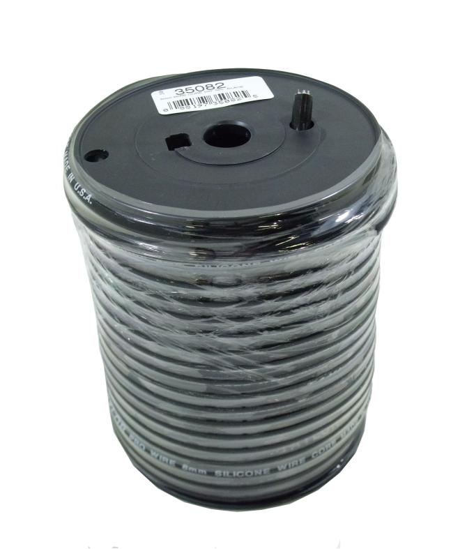 Taylor Cable 8mm Pro TCW Core Bulk Spark Plug Wire, Black, 100 Feet 35082