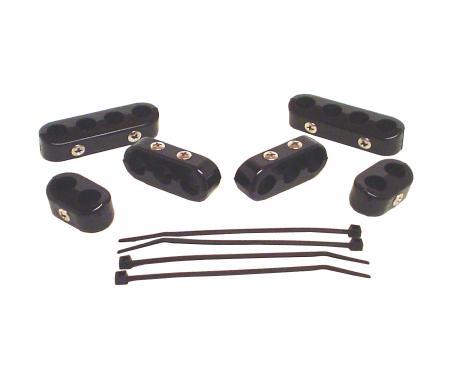 Taylor Cable Universal Clamp Style Separator Kits, 10.4mm Spark Plug Wire Dimension, Nylon Black 42709