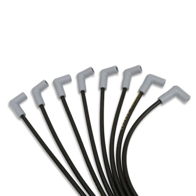 Taylor Cable Universal 8.2mm ThunderVolt&reg; Spark Plug Wire Sets, 8 Cylinders, 135&deg; Spark Plug Boot Angle, Black 83053