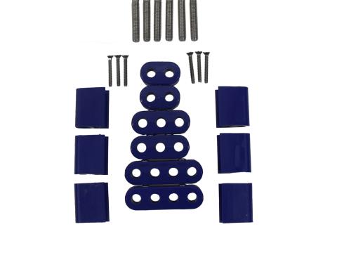 Taylor Cable Universal V8 Vertical Wire Loom Kit, 7-8mm Spark Plug Wire Dimension, Blue 42562
