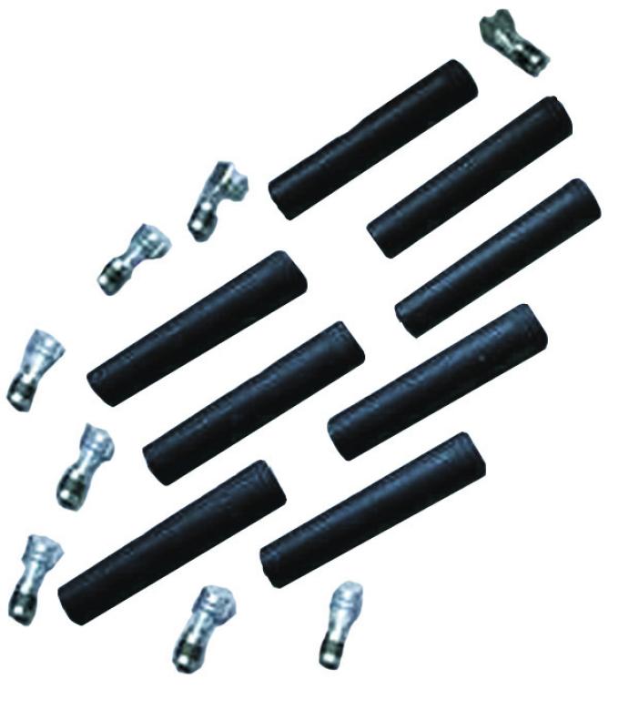 Taylor Cable Universal Silicone Spark Plug Boot/Terminal Kits, 180&deg; Spark Plug Boot Angle, Black 46003