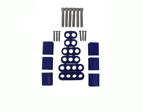 Taylor Cable Universal V8 Vertical Wire Loom Kit, 10.4mm Spark Plug Wire Dimension, Blue 42563