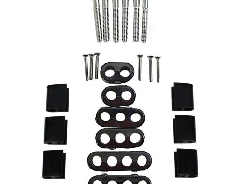 Taylor Cable Universal V8 Vertical Wire Loom Kit, 7-8mm Spark Plug Wire Dimension, Black 42502