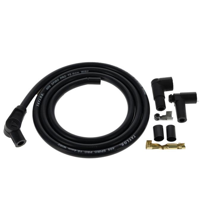 Taylor Cable Universal 10.4mm 409 Series Spark Plug/Coil Wire Repair Kits, 135&deg; Plug Boot, Black 45901