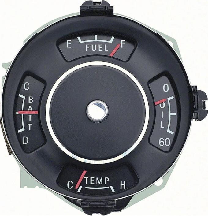 AMD Instrument Gauge Cluster, 4 Gauge, 63-64 Chevy II Nova (Super Sport) K-2196365