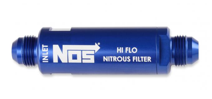 NOS in-Line Hi-Flow Nitrous Filter, 8AN, Blue 15558NOS