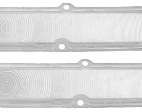 AMD Parking Lamp Lenses, Clear, Pair, 62 Chevy II Nova T-A3043
