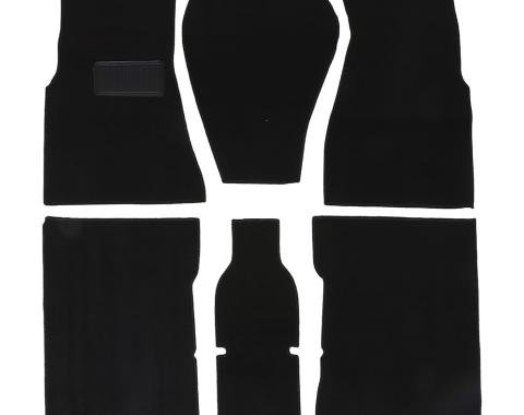 TMI 6 PC Premium Carpet Kit,  1962-1967 Chevrolet Nova Coupe, Black Loop Carpet 34-F84062-301