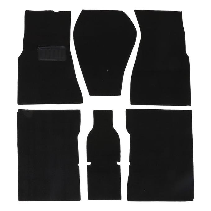TMI 6 PC Premium Carpet Kit,  1962-1967 Chevrolet Nova Coupe, Black Loop Carpet 34-F84062-301