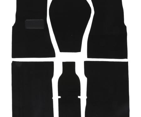 TMI 6 PC Premium Carpet Kit,  1962-1967 Chevrolet Nova Coupe, Black Loop Carpet 34-F84062-301