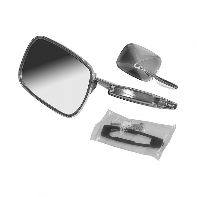 1968-1974 GM Car Right Hand Outside Door Mirror with Rib Design