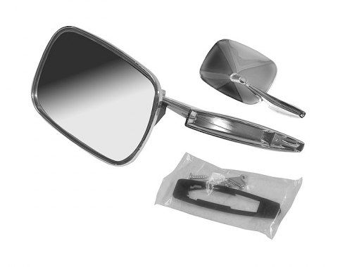 1968-1974 GM Car Right Hand Outside Door Mirror with Rib Design