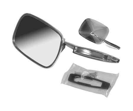 1968-1974 GM Car Right Hand Outside Door Mirror with Rib Design