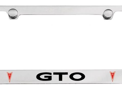 GTO Chrome Elite License Frame, GTO, Dual Logo