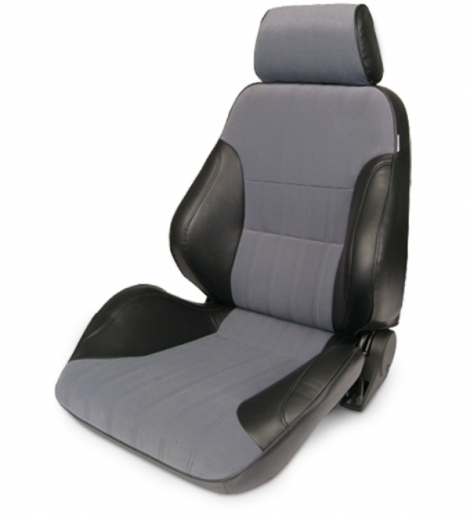 Procar Smoothback Rally Seat, with Headrest, Left, Velour