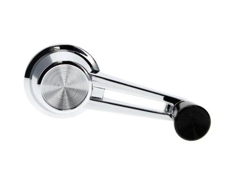 AMD Window Crank Handle, Double Arm, Black Knob, 63-64 Chevy II Nova; 64 Chevelle El Camino K-4807923