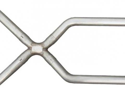 Pypes Exhaust X-Pipe Kit Intermediate Pipe 3.5 in Crossover Hardware Incl Natural 409 Stainless Steel Exhaust XVA14