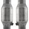 Pypes Crossmember Back w/X-Pipe Exhaust System 75-79 Nova Split Rear Dual Exit 2.5 in Intermediate And Tail Pipe Muffler And Tip Not Incl Natural Finish 409 Stainless Steel Catalytic Converter Incl Exhaust SGN975E