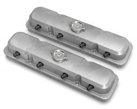 Holley 2-Piece Pontiac Style Valve Cover, Gen III/IV LS, Natural 241-190