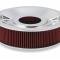 Holley 4150 Drop Base Air Cleaner Chrome w/4" Red Washable Gauze Filter 120-4140